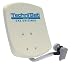 TechniSat DigiDish 45, SAT-Offset-Spiegel mit Halterung und Single LNB, grau