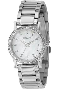DKNY #NY4791 Women's Stainless Steel Crystal Accented MOP Dial Watch