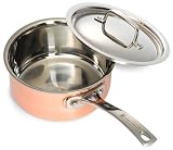 Gourmet Standard 2 Quart Copper Tri-Ply Saucepan with Lid - CT11779