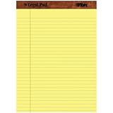 TOPS The Legal Pad Legal Pad, 8-1/2 x 11-3/4 Inches, Perforated, Canary, Legal/Wide Rule, 50 Sheets per Pad, 12 Pads per Pack (7532)