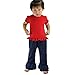 Wennikids® Baby-girls Denim Fancy Flare Pants Double Ruffles Pants 6m-8t