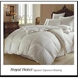 Royal Hotel's 1200 Thread Count California King Size Goose Down Alternative Comforter 100% Egyptian Cotton 1200 TC - 750FP - 50Oz - Solid White