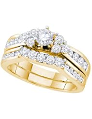 1.00CT DIAMOND 0.25CT CENTER ROUND BRIDAL SET