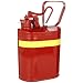 Eagle 1401 Laboratory Safety Can, Coated Metal, 6" Width x 13" Height x 8" Depth, 1 Gallon Capacity, Red