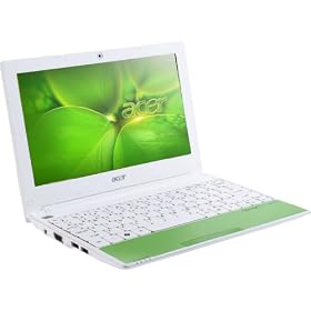 Acer Aspire One Happy-2Dqgrgr - Atom N450 / 1.66 Ghz - Ram 1 Gb - Disco Duro 250 Gb - Gma 3150 - Wlan : 802.11B/G/N - Windows 7 Starter - 10.1" Panor�mico Retroiluminaci�n Led Tft 1024 X 600 ( Wsvga ) - C�mara - Verde Lima