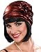Deluxe Roaring 20s Metallic Red Flapper Girl Cloche Hat