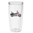 Red Motorcycle 16 oz Insulated Beverage Tumbler, Clear