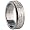 Titanium spinner ring w/ pure silver inlay - Width: 7.5mm - Size 9