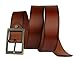 Bullko Men's Retro Pin Buckle 7931 Genuine Leather Belt