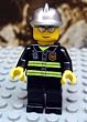 Fireman (Silver Glasses and Helmet) - LEGO City 2" Figure