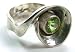 Bezel Set Green Peridot Ring, Size 6, 925 Sterling Silver Band