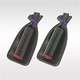 法人印鑑セット 黒水牛(芯持) 2本セット(丸寸胴 丸寸胴)+皮袋付 手彫り仕上げ