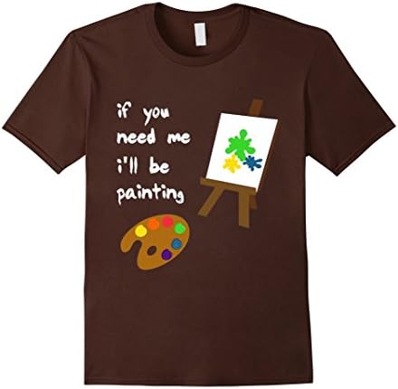 Men's Funny Artist Tshirt Medium Brown