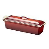 Le Creuset Enameled Cast-Iron 4-by-12-2/3-Inch Pate Terrine, Cherry