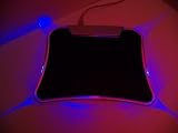 Blue LED Lighted Mouse Pad with 4 Port High Speed USB 2.0 Hub.