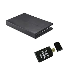Portfolio Book Cover Carrying Case with Built in Bluetooth Keyboard for Samsung Galaxy Tab 7" with Stand w/ AGPtek USB All in one card reader