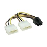 Produkt-Bild: 6 poliges Grafikkarten-Stromkabel Adapter Strom Kabel PCIe PCI-E PCI Express PEG