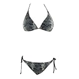 PC14 2pc Bikini Set Grey Snake Print