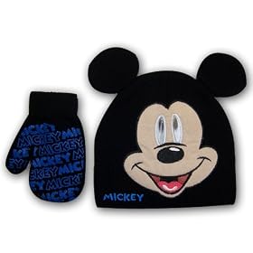 Disney Mickey Mouse Knit Hat and Mitten Set - Toddler