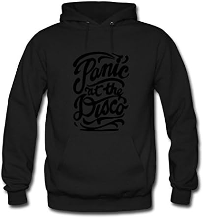 Zhxu0 Designer Panic At The Disco Graphic Hooded Sweatshirt For Men's Large Black