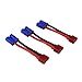 OliYin 3pcs Male EC3 to T-Plug Deans Style Female Style Connectors Adapters 14awg 1.96inch(Pack of 3)