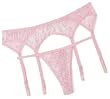 Leg Avenue Women's Queen 2-Piece Lace Garter Belt Set with Matching Thong #888Q