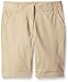 Nautica Girls' School Uniform Skinny Twill Bermuda Short, Khaki, 14