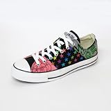 CONVERSE コンバース 海外限定モデル プリント<strong>カットソー</strong>生地 切り替え ローカットスニーカー ブラック
