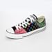 CONVERSE コンバース 海外限定モデル プリントカットソー生地 切り替え ローカットスニーカー ブラック