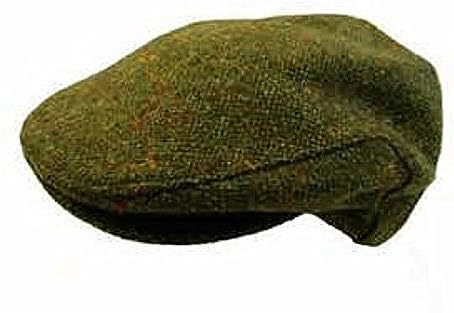 John Hanly Dark Olive Tweed Cap
