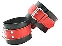 Heart 2 Heart Soft Leather Ankle Restraints, Red/Black