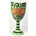 Green Cheap Wine Goblet
