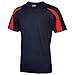 Just Cool Mens Contrast Cool Sports Plain T-Shirt