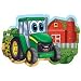 Johnny Tractor On the Farm Floor Puzzle Party Supplies (Green)