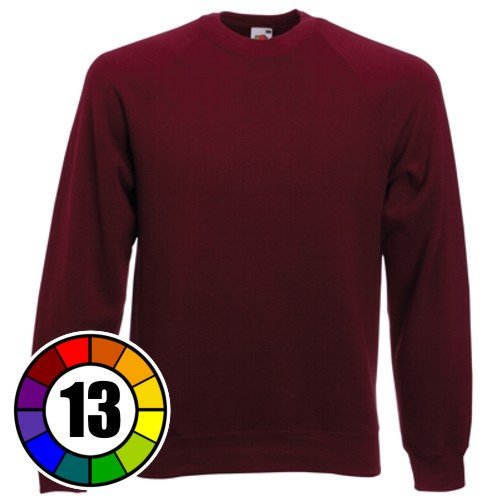 Fruit of the Loom Raglan Sweatshirt (13 Colours)