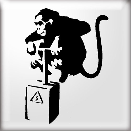 Chimp Stencil Banksy stencil, Stencil graffiti, Stencil art