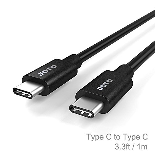 USB 3.1 Type C Cable, Type C to Type C, JOTO USB-C 3.1 Type-C Male to Type C Male Charging Cable Data Cable for Apple New MacBook, Chromebook Pixel, and more (Type C Male to Male, Black, 3.3ft/1m)