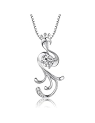 Moon Wings Certified Solid Sterling Silver Phoenix Pendant w/ 18 Sterling Silver Necklace