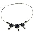 Romantic Gift for Her Silver Lapiz Gemstone Necklace 16 inches