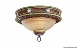 IMAGE OF Monte Carlo Fans DO2FMWI Monte Carlo Ceiling Fans - 2 Light Flush Mount Weathered Iron