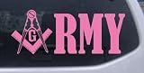 Thumbnail image for Pink 18in X 7.0in — Masonic Freemason Army Military Car…