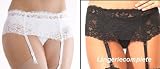 Sexy Deep Lace Suspender Belt. Stockings not included.