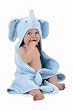 Elephant Hugs Baby Blue Hooded Towel