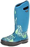 Bogs Women's Classic Forest Tall Rain Boot, Turquoise, 9 M US