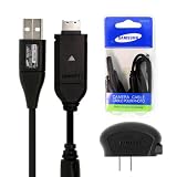 Samsung Retail Packaged(Non bulk) CB20U12 USB Cable & SAC-45 Charger KIT for AQ100, TL100, TL105, TL110, TL205, TL210, TL220, TL240, TL9, TL90, HZ15W, HZ25W, HZ30W, HZ35W, L100, L110, L200, L210, NV30, NV4, NV40,SL102, SL105, SL201, SL202, SL310, SL420, SL50, SL502, SL600, SL605, SL620