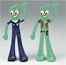 Gumby Bendy 5 Pc Figure Set, Policeman, Cowboy, Fireman, Biker and Doctor