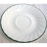Corning Enhancements (Corelle,microwave) Saucer Green Border by 