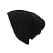 RW Knit Thick Thermal Unisex Long Beanie (Black)