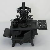 Old Mountain 10126 Black Mini Wood Cook Stove Set, 12 Inch Long with Accessories