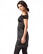 Shoulder Cutaway Sexy Slit Dress Product Image